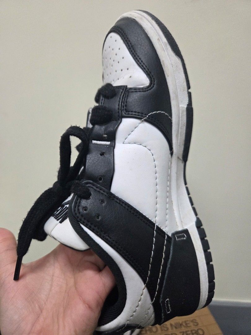 Nike Dunk Low Disrupt 2 Panda Black White Shoes (Category: Sneakers) located in Taguig. Submitted by cartaddictph (Listing ID 1466153528, Image 3). Description: -Size 7 Womens - Model: Nike Dunk Low Disrupt 2 (Panda Black/White) - Design: Chunky laces, deconstructed look, double swoosh embroidery - Condition: Worn a few times, minor dirt marks on soles and uppers from normal street wear - Inclusions: Original box included - Perfect for daily stre
