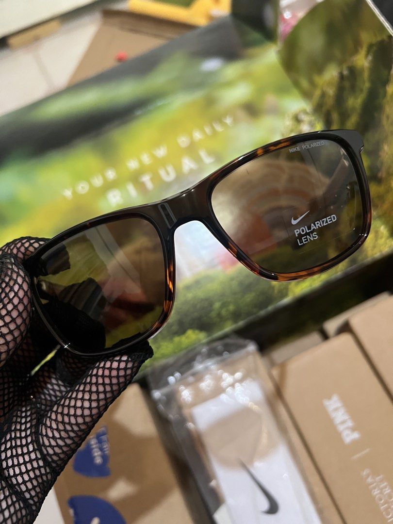 Nike Essential Endeavor Polarized Sunglasses Tortoise Frame (Category: Sunglasses & Eyewear) located in Cabanatuan. Submitted by imported2023 (Listing ID 1466065654, Image 1). Description: - Brand/Model: Nike Essential Endeavor (EV1124 220) - Colorway: Tortoise shell frame with brown polarized lenses - Size: 57-19-145 - Condition: Like new, zero scratches, original polarization sticker still on the right lens - Best for: Daily wear, driving, and 