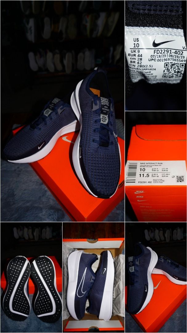 Nike Interact Run Midnight Navy Sneakers US 10 (Category: Sneakers) located in Lucena. Submitted by erikj27 (Listing ID 1466030818, Image 2). Description: - Brand: Nike - Model: Nike-Interact Run 'College Navy' FD2291-402 - Colorway: 'College Navy' - Size: Men's US 10 / EUR 44 - Inclusion: Complete with original box - Condition: Brand new / pristine condition Reference: https://www.kickscrew.com/en-PH/products/nike-interact-run-college-navy-fd229