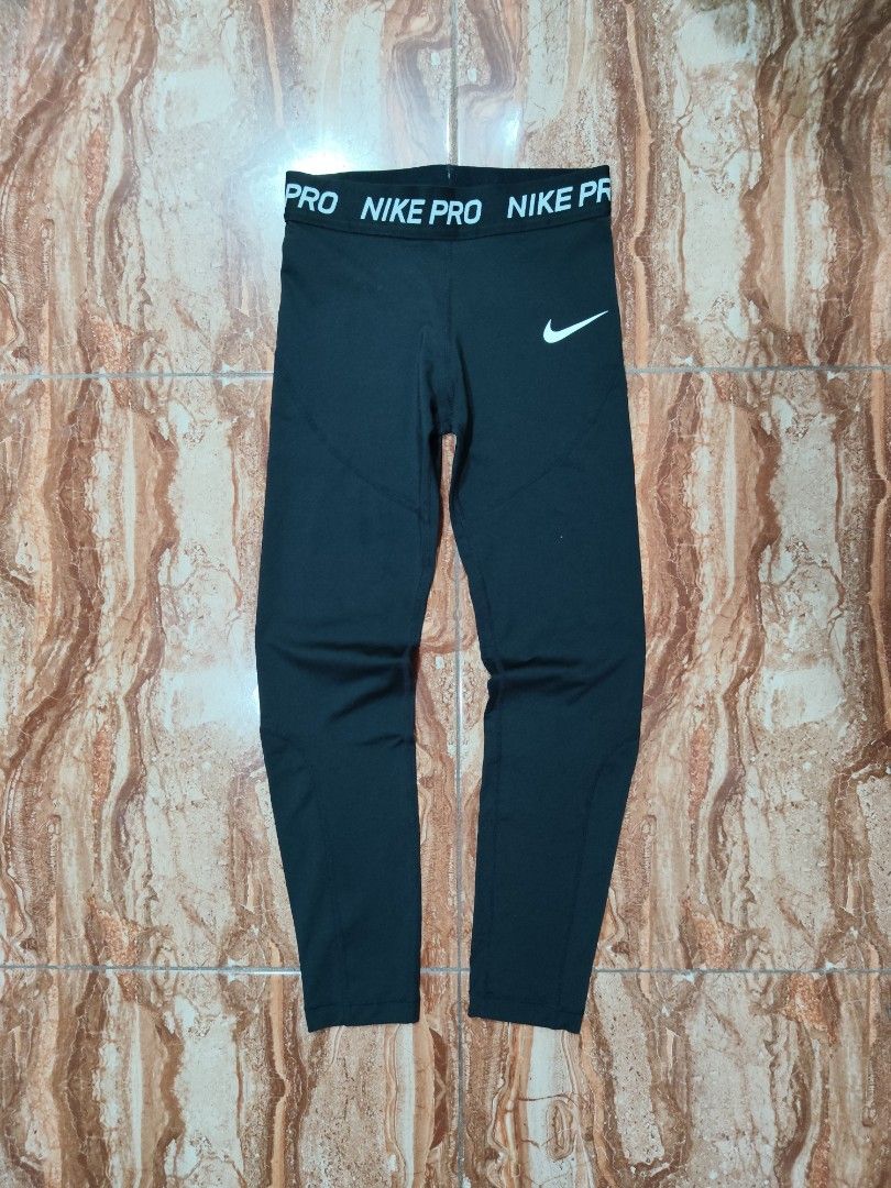 Nike Pro Legging (Category: Babies & Kids Fashion) located in General Santos City (Dadiangas). Submitted by alfredanth42291 (Listing ID 1465965973, Image 1). Description: NIKE PRO LEGGING black kids size S W: 22-30 L: 28 -82% polyester -18% spandex ✓excellent condition 235 #running #sports #pickleball.