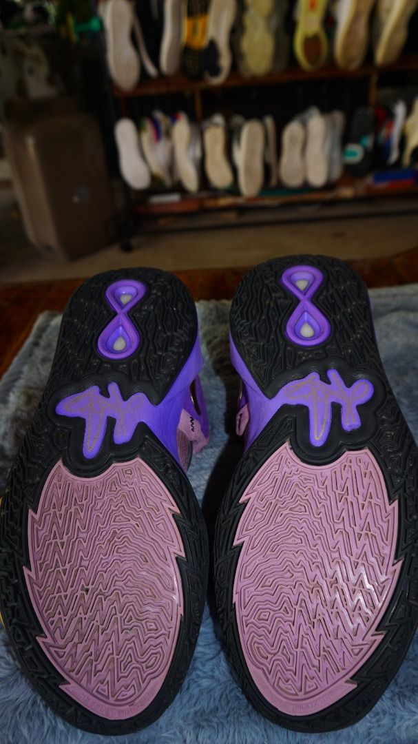 Nike-Kyrie Infinity EP 'Amethyst Wave' DC9134-500 (Category: Sneakers) located in Lucena. Submitted by erikj27 (Listing ID 1466047807, Image 3). Description: No box from Thrift Store (ukay-ukay) - Nike-Kyrie Infinity EP 'Amethyst Wave' DC9134-500 - Color: Purple - Style/Model: DC9134-500 - Size: US 9.5 / UK 8.5 / EUR 43 / CM 27.5 - Features: Signature Kyrie branding, special graphic logo on the right tongue, multidirectional rubber outsole tracti