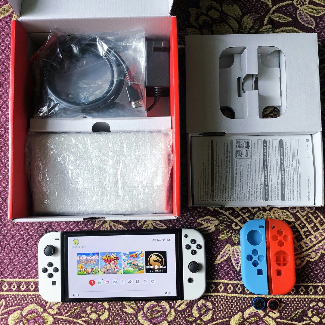 Nintendo Switch OLED Model White (Category: Nintendo) located in Manila. Submitted by letthingsout_ (Listing ID 1466123760, Image 2). Description: FOR SALE: Nintendo Switch OLED (White) ✨ Good as new makinis 🏷️ PHP 11,500 📦 Complete Set (with box): • Nintendo Switch OLED Console • Original Dock • Original Joy-Con (L & R) • Original Joy-Con Grip • Original Joy-Con Straps (2 pcs) • Original AC Adapter (charger) • Original HDMI Cable 🎮 Digital Ga