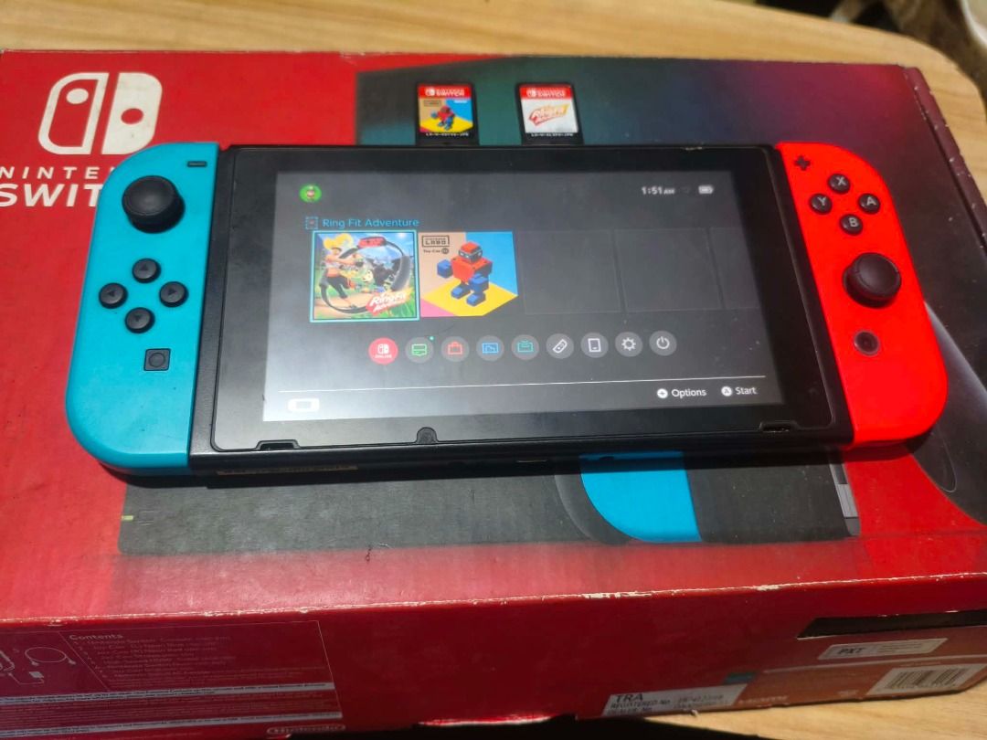nintendo switch v2 complete with games (Category: Nintendo) located in Manila. Submitted by seiyatakehara (Listing ID 1466149820, Image 1). Description: for sale nintendo switch v2 complete 2 game carts only nintendo labo nintendo ringfit no issue condition: makinis for only 7999 pesos pm me for inquiries sta ana manila .