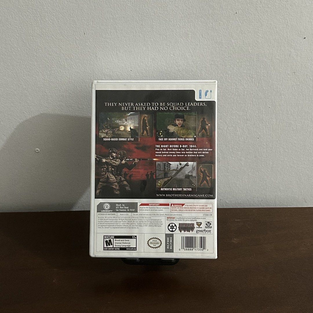 Nintendo Wii: Brothers in Arms (Category: Nintendo) located in Quezon City. Submitted by argamenest (Listing ID 1466147601, Image 2). Description: Item tested and working with manual (can provide additional pics and vids for sure buyers only) 📍 Fairview QC.