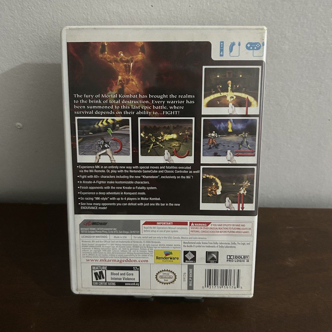 Nintendo Wii: Mortal Kombat Armageddon (Category: Nintendo) located in Quezon City. Submitted by argamenest (Listing ID 1466147010, Image 2). Description: Item tested and working with manual (can provide additional pics and vids for sure buyers only) 📍 Fairview QC.