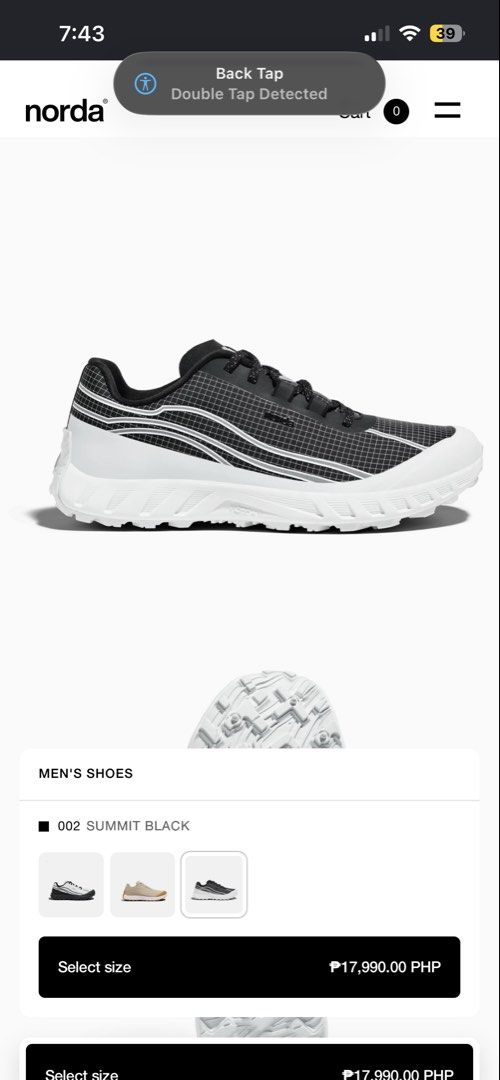NORDA 002 (Category: Sneakers) located in Abucay. Submitted by emerald1986 (Listing ID 1466042247, Image 1). Description: NORDA 002 summit black.