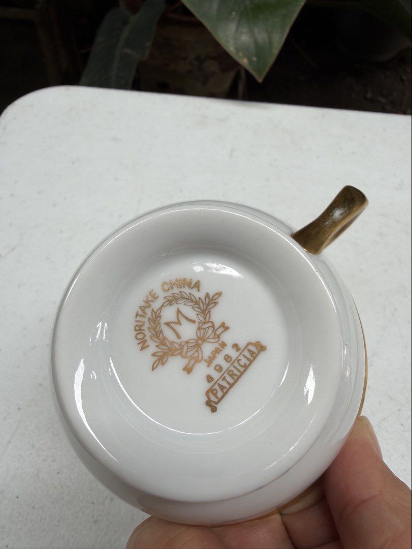 Noritake orphan cup “Patricia” (Category: Coffee & Tea Tableware) located in Davao. Submitted by parteawares2 (Listing ID 1466009854, Image 3). Description: Heavy gold gilt orphan cup noritake with “Patricia “ pattern made in Japan .