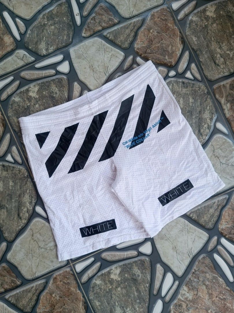 Off white mesh short (Category: Activewear) located in Baggao. Submitted by thriftislife123 (Listing ID 1466039418, Image 1). Description: w:freewaist l:18 leg open:13 issue:none off/legit pm for more details.