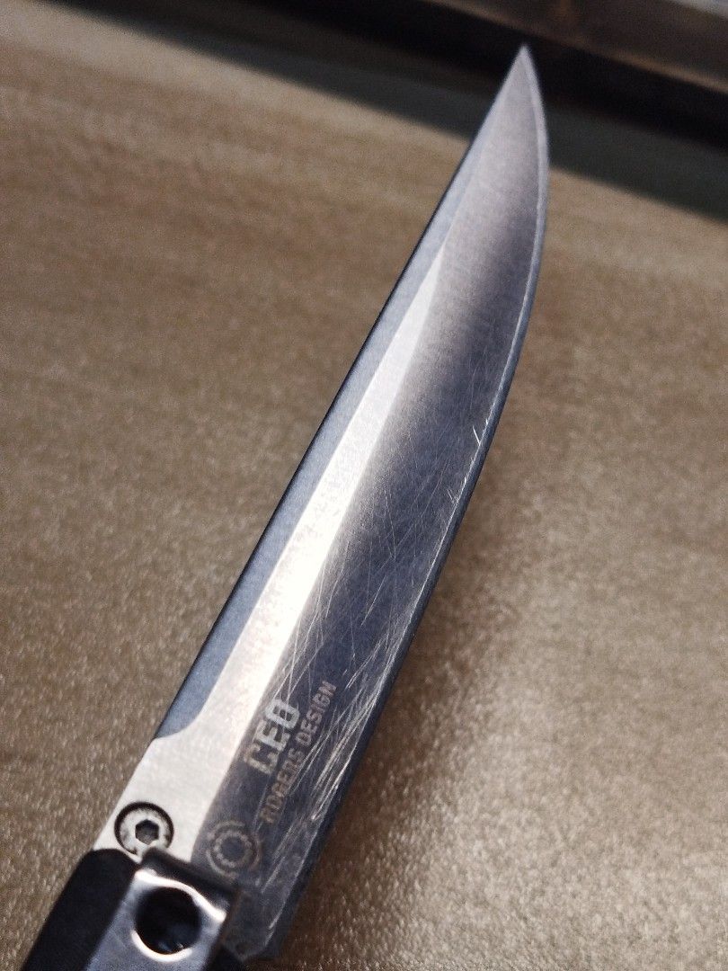 OG CRKT CEO (Category: Hiking & Camping) located in Valenzuela. Submitted by joshthian (Listing ID 1459311840, Image 3). Description: CRKT CEO first version thumbstud! Slight blade scratches over the years. 2500 FIXED. Shipping via Lalamove or J&T shoulderwd by the buyer. tags: victorinox benchmade spyderco crkt kershaw goruck mystery ranch carryology edc molle backpack pocket knife evergoods nomad bellroy daily carry pocket dump pouch alpaka org