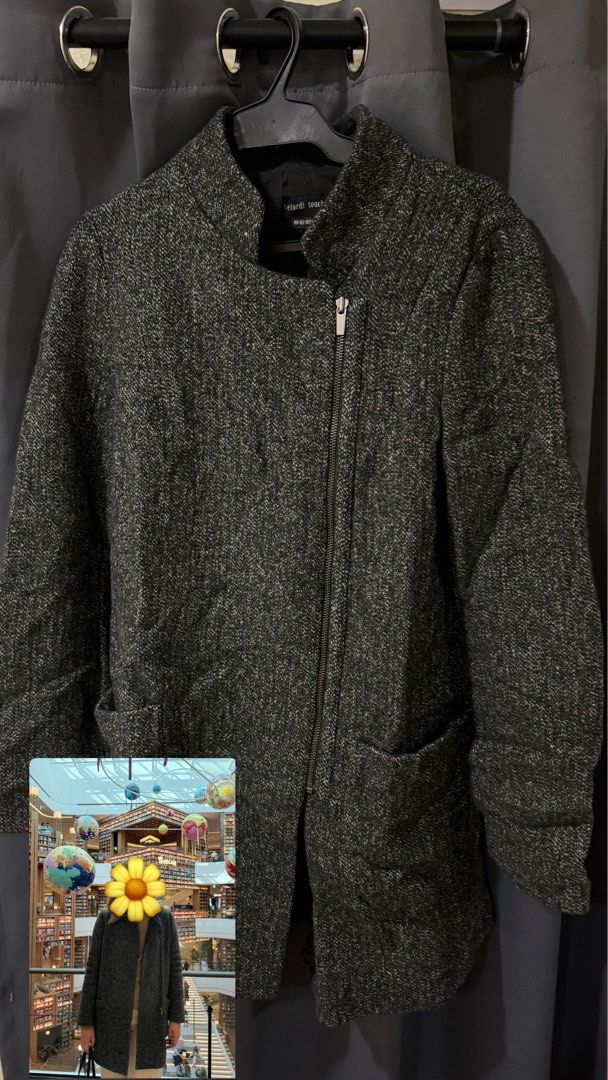 Olive De Olive Camel Double Breasted Trench Coat (Category: Coats, Jackets and Outerwear) located in Taguig. Submitted by darlengal18261 (Listing ID 1466016107, Image 3). Description: Selling preloved coats and jackets perfect for autumn 🍁 Check below for the price and size. ☺️ First pic: Short trench coat Size: Small P400 Second pic: Sherpa jacket (Choco brown) Size on tag: Free size P400 Third pic: Tweed coat Size: Medium P300 Fourth pic: Long