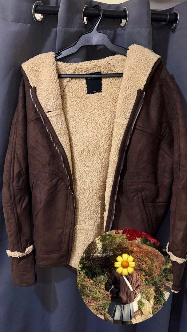 Olive De Olive Camel Double Breasted Trench Coat (Category: Coats, Jackets and Outerwear) located in Taguig. Submitted by darlengal18261 (Listing ID 1466016107, Image 2). Description: Selling preloved coats and jackets perfect for autumn 🍁 Check below for the price and size. ☺️ First pic: Short trench coat Size: Small P400 Second pic: Sherpa jacket (Choco brown) Size on tag: Free size P400 Third pic: Tweed coat Size: Medium P300 Fourth pic: Long