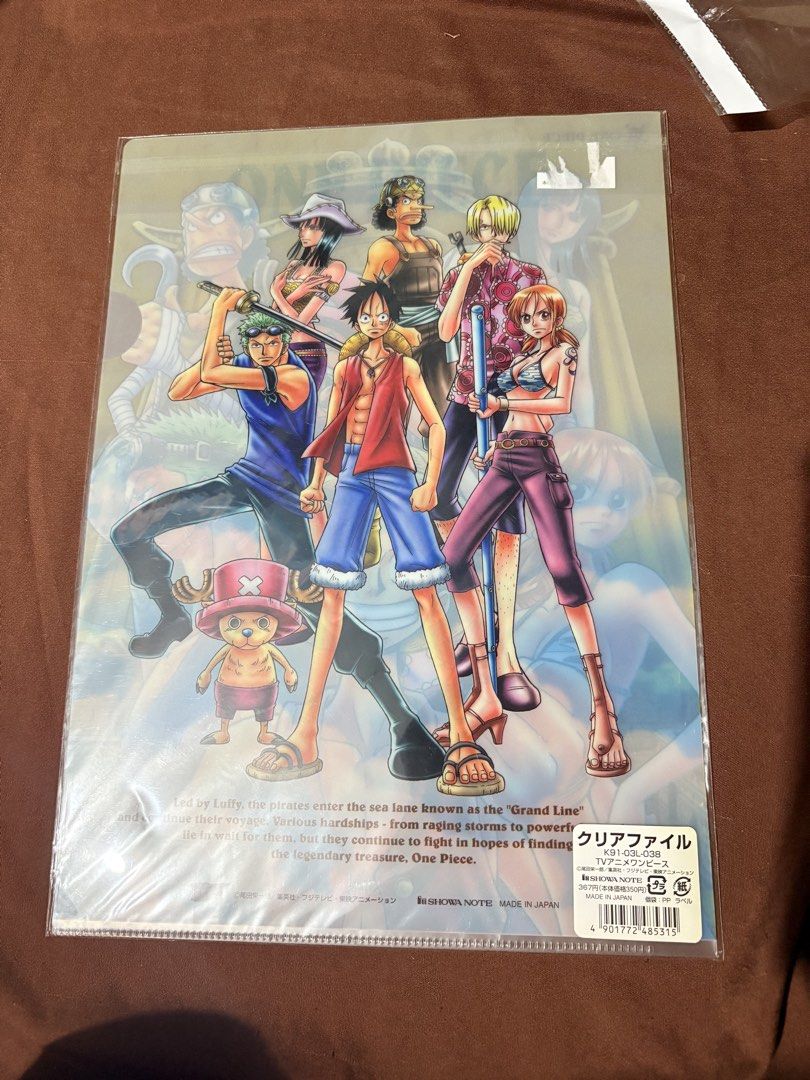 One Piece Folder (Category: Stationery & School Supplies) located in Manila. Submitted by wearly.fits (Listing ID 1466024925, Image 2). Description: 🏴‍☠️ ONE PIECE Clear File 🇯🇵 Made in Japan — SHOWA NOTE 📁 ONE PIECE clear file ✨ Brand new / unopened 🏴‍☠️ Straw Hat Pirates design 💰 ₱50 ONLY! payment first 📍 Manila 🚚 J&T / Lalamove — buyer shoulders SF 💳 GCash / Bank Transfer .