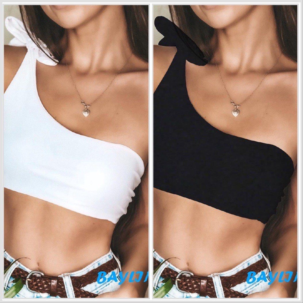 One Shoulder Knot Swimsuit Size Medium (Category: Bikinis & Swimsuits) located in Bulacan. Submitted by ladyjagged (Listing ID 1465983897, Image 1). Description: Used once - Fits 34B Available in Black and White 120 each Perfect for casual with blazer or beach trips pair with beach shorts or skirt. .