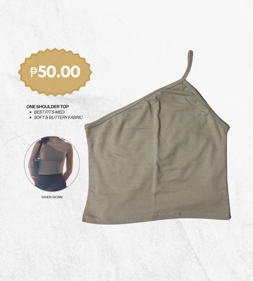 One Shoulder Top (Category: Sleeveless) located in Quezon City. Submitted by cessysells (Listing ID 1465974976, Image 1). Description: #decluttering 📍Location: Cubao, Quezon City 💰MOP: Gcash, Bank Transfer 📦MOD: Lalamove, Angkas or depends to the buyer. SF will be shouldered by the buyer..
