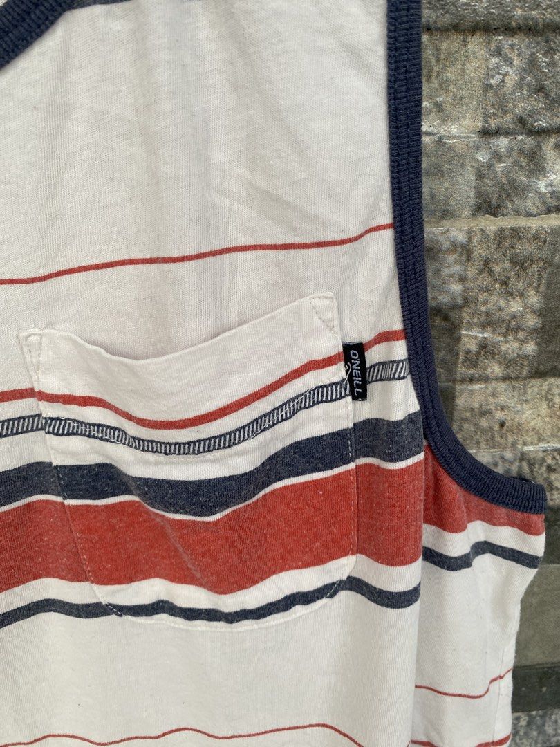 Oneill Stripes Tanktop (Category: Tshirts & Polo Shirts ) located in Santa Rosa. Submitted by thriftandwrap.2020 (Listing ID 1466102764, Image 2). Description: •𝑺𝒊𝒛𝒆:Small-Medium •𝑪𝒐𝒏𝒅𝒊𝒕𝒊𝒐𝒏:Excellent •𝑪𝒐𝒍𝒐𝒓 𝒓𝒂𝒕𝒆:9/10 𝗠𝗶𝗻𝗲 350.