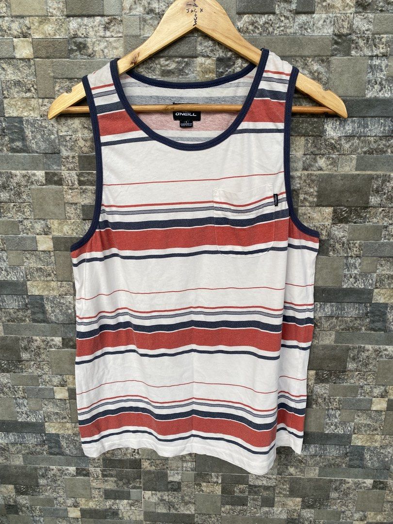 Oneill Stripes Tanktop (Category: Tshirts & Polo Shirts ) located in Santa Rosa. Submitted by thriftandwrap.2020 (Listing ID 1466102764, Image 1). Description: •𝑺𝒊𝒛𝒆:Small-Medium •𝑪𝒐𝒏𝒅𝒊𝒕𝒊𝒐𝒏:Excellent •𝑪𝒐𝒍𝒐𝒓 𝒓𝒂𝒕𝒆:9/10 𝗠𝗶𝗻𝗲 350.