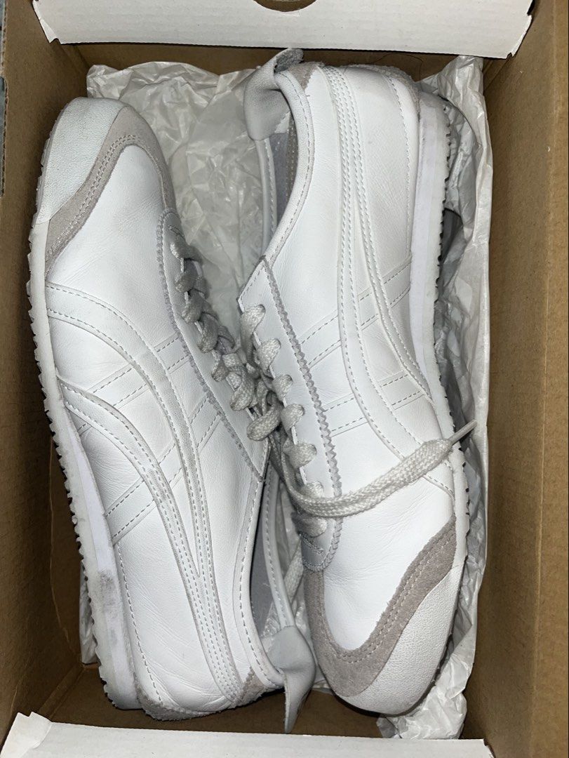 Onitsuka Tiger Mexico 66 (Category: Sneakers) located in Manila. Submitted by riica0906 (Listing ID 1466102241, Image 1). Description: - Brand: Onitsuka Tiger - Model: Mexico 66 - Colorway: White/White - Size: US 8 / UK 7 / EUR 41.5 / CM 26.0 (US Women 9.5) - Condition: Like new, used twice only. - Comes in original box - Bought in Japan 🇯🇵 Price is negotiable! Message me for more photos. Location: Sampaloc, Manila Ship thru LBC, J&T, or same d