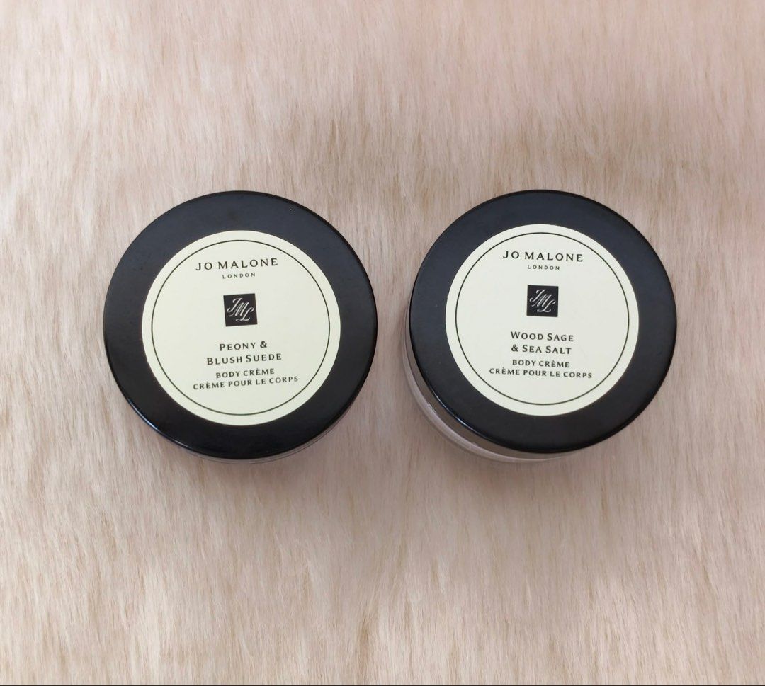 Original Jo Malone Body Cream 15ml. (Category: Body Care) located in Quezon City. Submitted by docshop.orig (Listing ID 1465991591, Image 1). Description: 🌺 Peony and Blush (3 pcs. Left) 🌺 Wood sage and Sea Salt (3 pcs. Left).
