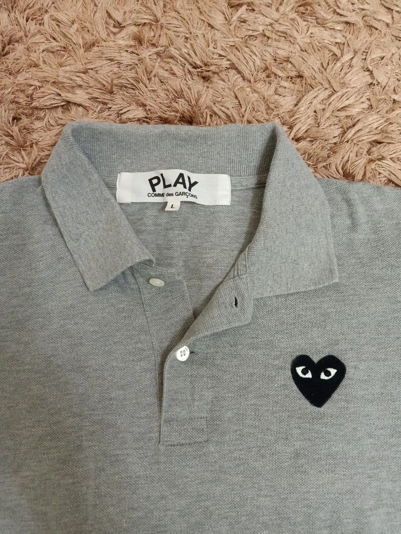 Original play polo shirt for men (Category: Tshirts & Polo Shirts ) located in Binmaley. Submitted by fashionluxury058 (Listing ID 1466002214, Image 3). Description: original play polo shirt for men in very good condition size: medium men width: 21 inches length: 27 inches color gray.