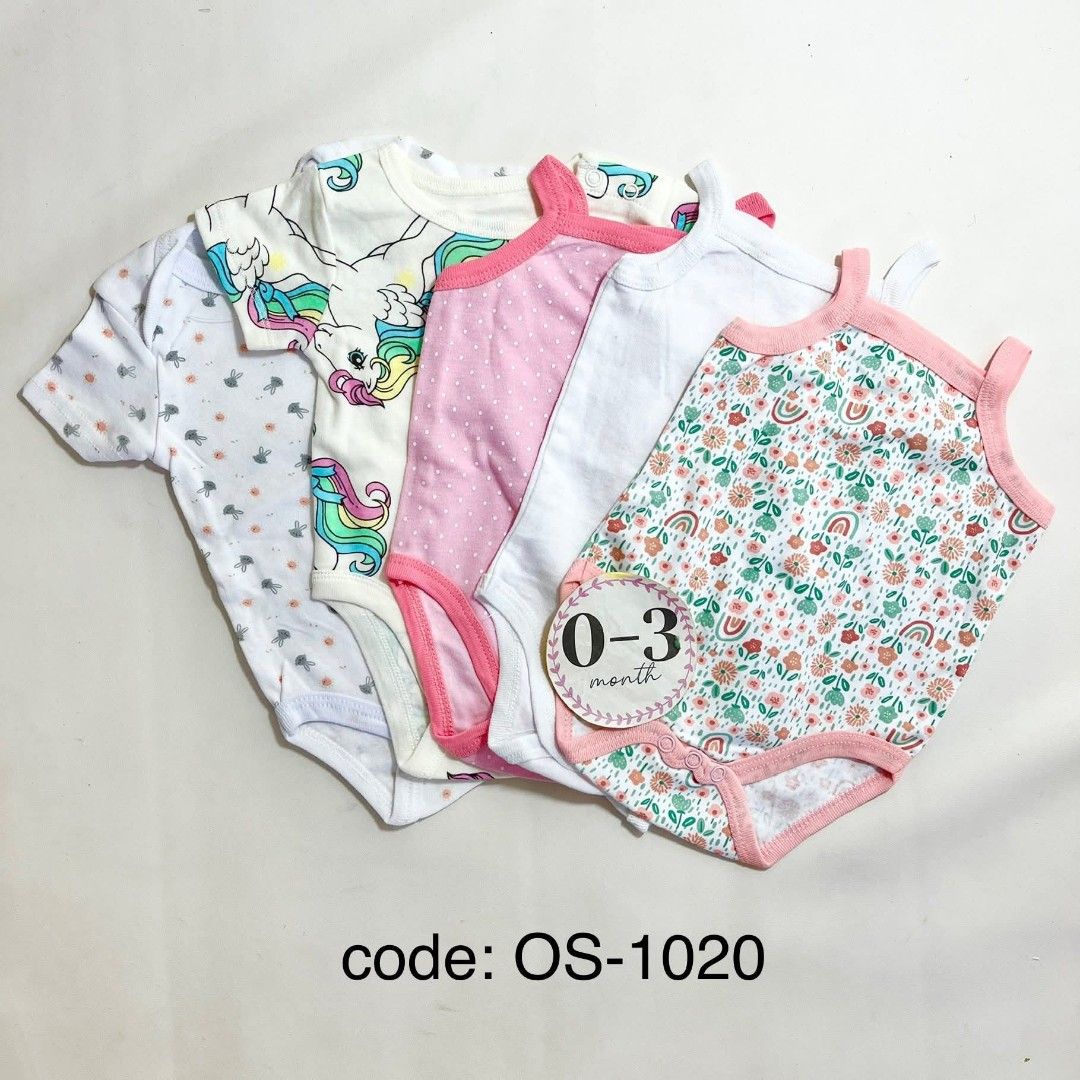 OS 1020, 0-3mos,5n1 onesies (Category: Babies & Kids Fashion) located in Mandaue City. Submitted by eshopmultibrands (Listing ID 1465964712, Image 1). Description: .