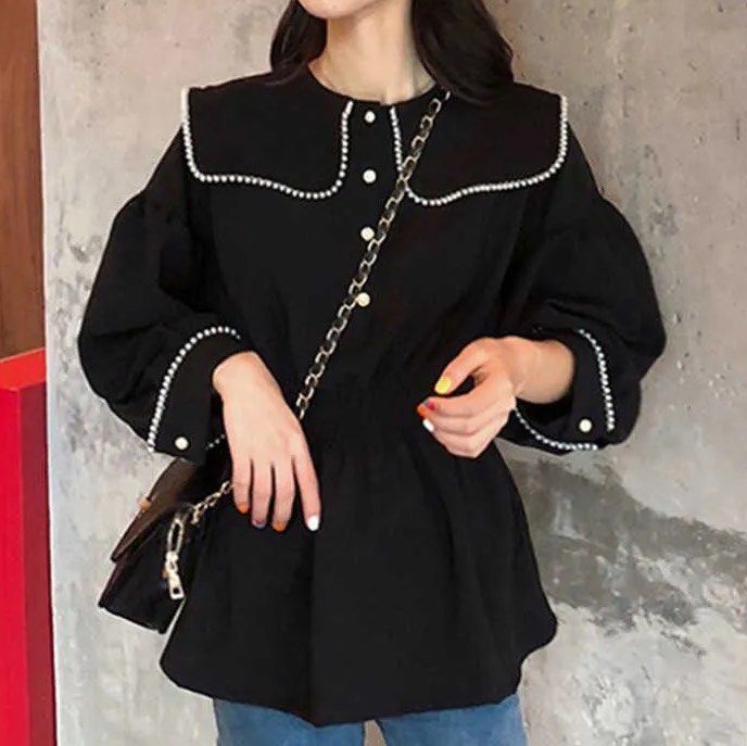 Overseas Beaded Peplum Blouse (Category: Blouses) located in Binan City. Submitted by myprelovedhaul (Listing ID 1465967227, Image 1). Description: Fits small to medium .