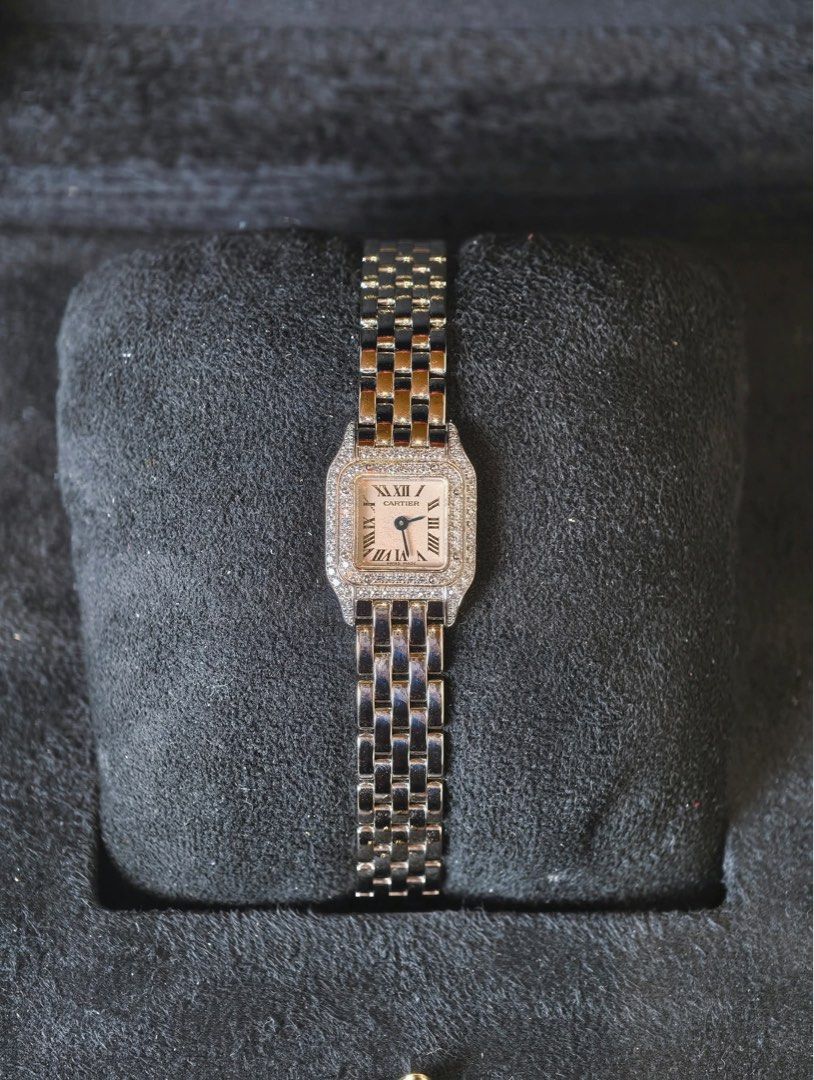 Panthere Mini Diamonds WG (Category: Women's Watches) located in Makati City. Submitted by swissperpetual (Listing ID 1466022536, Image 3). Description: Cartier Panthere Mini with Diamonds White Gold WF3210F3 17 x 23.5 mm 2003 Complete Set Condition: 9/10 (Excellent Condition) Price: P848,000 Negotiable 🤝 7 Day Moneyback Guarantee 🧑‍🔧 1 Year SP Service Warranty 💱 Trades Offers and Pre-orders Accepted 💳 Credit Card Options Available 🪙 Layawa