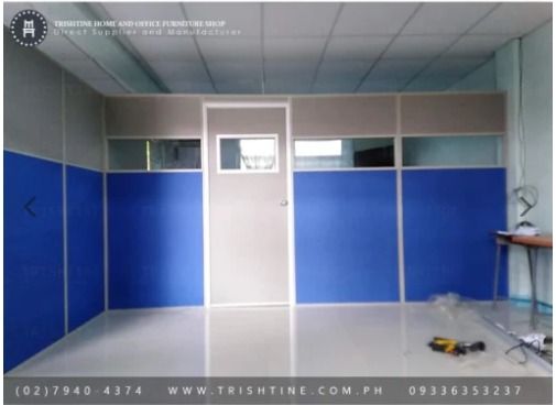 Partition Divider with Door (Category: Office Furniture & Fixtures) located in Caloocan City. Submitted by jimtapitan_trishtinecorp. (Listing ID 1466025464, Image 1). Description: Beige Aluminum End trims 4.68cm series We can also customize to your size and layout requirement Price varies on dimensions DISCLAIMER: PRICE IS FOR POSTING PURPOSES ONLY.