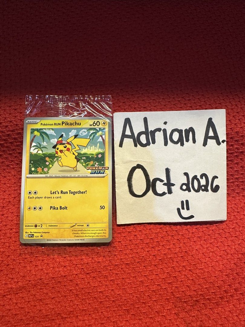 Pikachu 131 (Category: Raw Singles) located in Taguig. Submitted by rossneaker (Listing ID 1466104422, Image 1). Description: For sale or Trade Pokemon Run Pikachu Sealed Trade to 30th Collection Binder (prio) Vouch thread ready Pm offers Taguig loc.