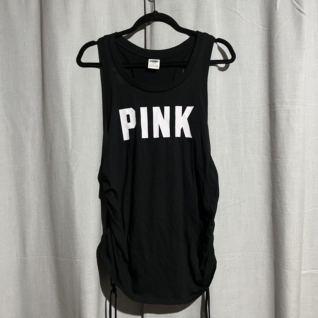 Pink Victoria’s Secret Black Sleeveless Top (Category: Sleeveless) located in Tanjay. Submitted by febmarie (Listing ID 1466126145, Image 1). Description: Has a cinched design on the sides 📍 Negros Oriental 📦 J&T — SF c/o buyer .