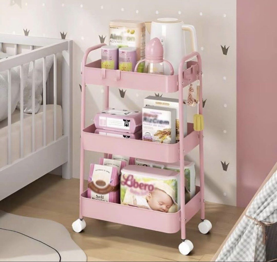 PINK METAL TROLLEY CART (Category: Other Kitchen Appliances) located in Manila. Submitted by __.chinnne (Listing ID 1466141125, Image 1). Description: .