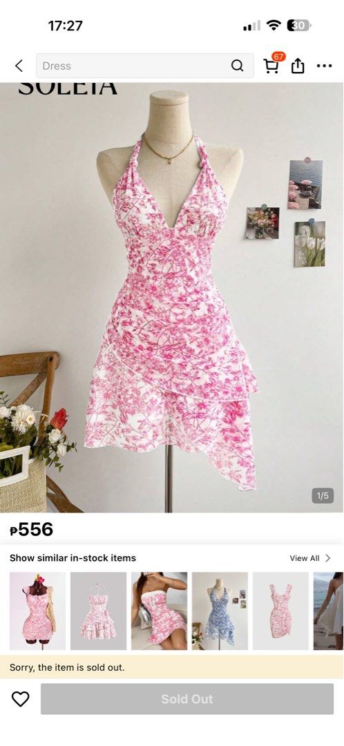pink shein summer dress (Category: Dresses) located in Rizal. Submitted by wornbyparis (Listing ID 1466049580, Image 3). Description: - worn only twice - very comfortable to wear - perfect beach outfit .