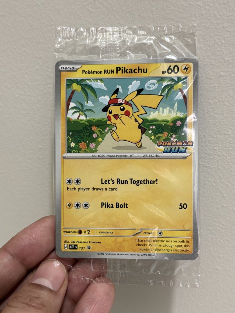 POKEMON 30 Run Anniversary MEP 131 Pikachu (Category: Designer & Blind Box Toys) located in Mandaluyong City. Submitted by collectors.vault (Listing ID 1466020712, Image 1). Description: Asia Exclusive Run 30 Philippines Brand new Sealed ✨Free Delivery anywhere in PH thru LBC ✨If within Metro Manila, free grab/lalamove same day delivery.