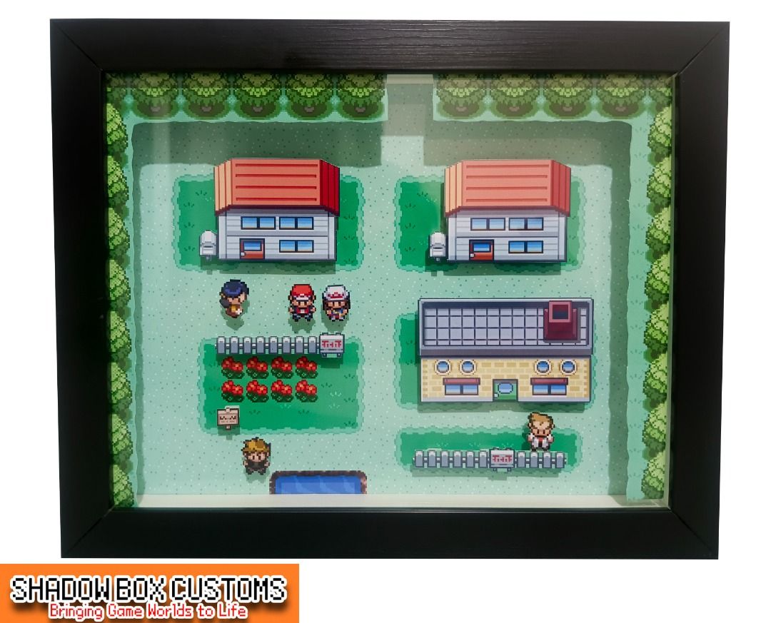 Pokemon Pallet Town Video Game Shadow Box (Category: Nintendo) located in Quezon City. Submitted by natzuki10 (Listing ID 1465976047, Image 3). Description: Pokemon Pallet Town Video Game Shadow Box Height: 8 inches Width: 10 inches *Handmade Pixel Shadow Boxes *Accepting Customized Designs *Perfect for Gamers & Collectors #videogames #nintendo #roomdecor #collection #gamer #giftideas .