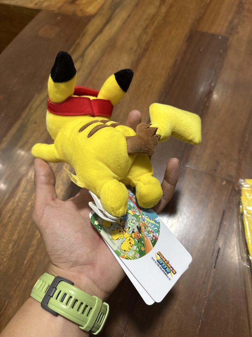 Pokemon Run 30 Pikachu Shoulder Plush PH (Category: Plushies & Soft Toys) located in Makati City. Submitted by andrewlorenzolr (Listing ID 1466059939, Image 2). Description: - Official Pokémon Run merchandise - Pikachu plush wearing a red and black visor cap with Poké Ball logo - Detailed stitching on back markings and lightning bolt tail - Super soft and cuddly material.