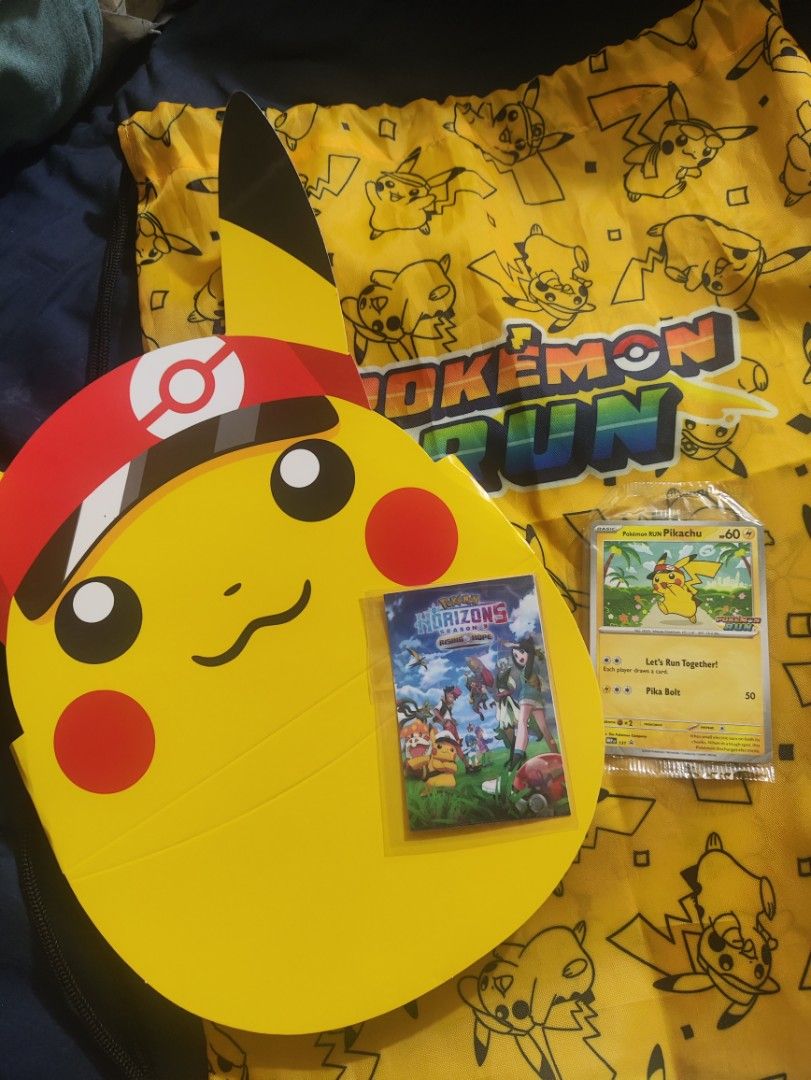 Pokemon Run 30th Anniversary Card (Category: Raw Singles) located in Manila. Submitted by .__.kin.__. (Listing ID 1466153767, Image 3). Description: Hi! I'm selling my pokemon card cause I do not have use for it. I'm adding a sticker I got, the drawstring bag, and the paper hat included in the run. This is an open bidding Open for meetups or delivery via JNT (delivery fee shouldered by buyer) 📍MOA, SM Manila, Robinson's Manila, Taft.