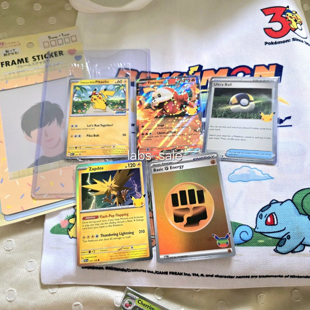 Pokemon Run 30th card MEP 131 pc (Category: Raw Singles) located in Caloocan City. Submitted by labs_bts (Listing ID 1466050650, Image 1). Description: take all, sf & toploaders included in price n po can ship worldwide.