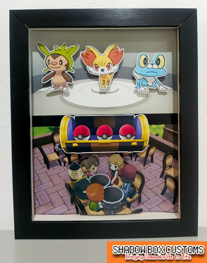 Pokemon X & Y (Generation 6) Video Game Shadow Box (Category: Nintendo) located in Quezon City. Submitted by natzuki10 (Listing ID 1465976292, Image 3). Description: Pokemon X & Y (Generation 6) Video Game Shadow Box Height: 10 inches Width: 8 inches *Handmade Pixel Shadow Boxes *Accepting Customized Designs *Perfect for Gamers & Collectors #videogames #nintendo #roomdecor #collection #gamer #gift .