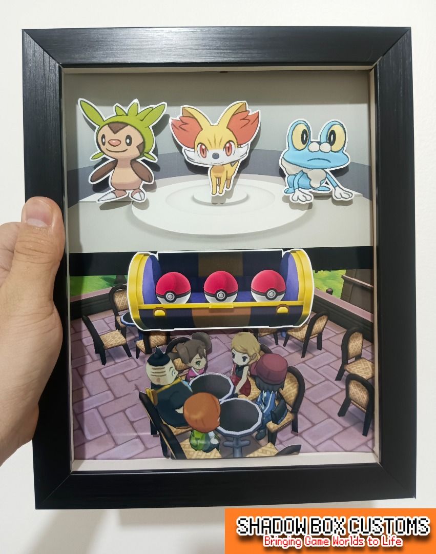 Pokemon X & Y (Generation 6) Video Game Shadow Box (Category: Nintendo) located in Quezon City. Submitted by natzuki10 (Listing ID 1465976292, Image 1). Description: Pokemon X & Y (Generation 6) Video Game Shadow Box Height: 10 inches Width: 8 inches *Handmade Pixel Shadow Boxes *Accepting Customized Designs *Perfect for Gamers & Collectors #videogames #nintendo #roomdecor #collection #gamer #gift .
