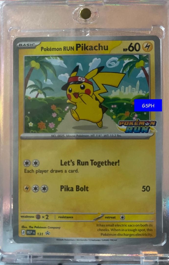 Pokémon RUN Pikachu 131 Rare (Category: Raw Singles) located in Makati City. Submitted by goodiesstuff_ph_17119811 (Listing ID 1466100782, Image 1). Description: Sealed.