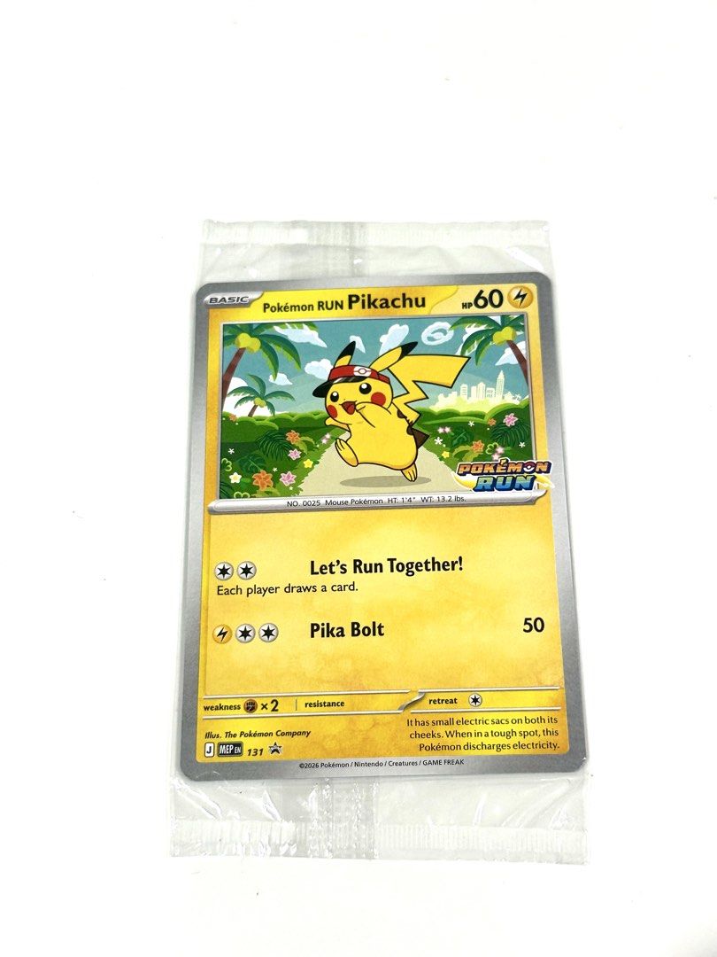 Pokémon RUN Pikachu 131 Rare (Category: Raw Singles) located in Calamba. Submitted by fayedlianne (Listing ID 1466101776, Image 1). Description: ☁️ Pokemon Run 30: Philippines ☁️ Brand New / Sealed ☁️ Calamba Area.