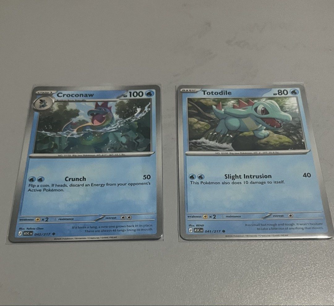 Pokémon TCG “Croconaw & Totodile” Evolution Set (Category: Raw Singles) located in Quezon City. Submitted by pwrproductions (Listing ID 1465995361, Image 2). Description: .