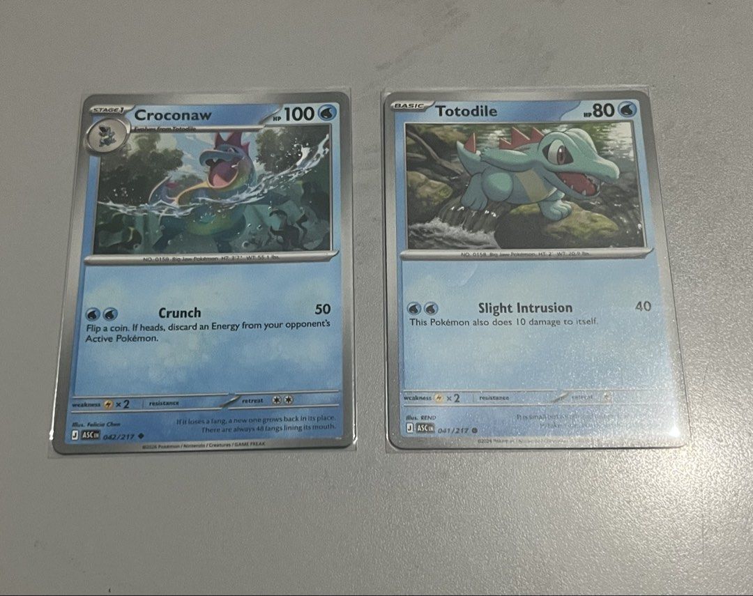 Pokémon TCG “Croconaw & Totodile” Evolution Set (Category: Raw Singles) located in Quezon City. Submitted by pwrproductions (Listing ID 1465995361, Image 1). Description: .