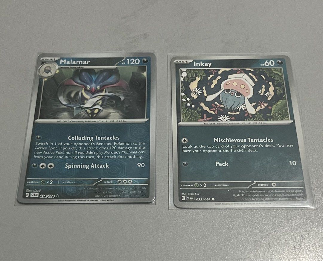 Pokémon TCG “Reverse Holo Malamar & Inkay” Evolution Set (Category: Raw Singles) located in Quezon City. Submitted by pwrproductions (Listing ID 1465989590, Image 1). Description: .
