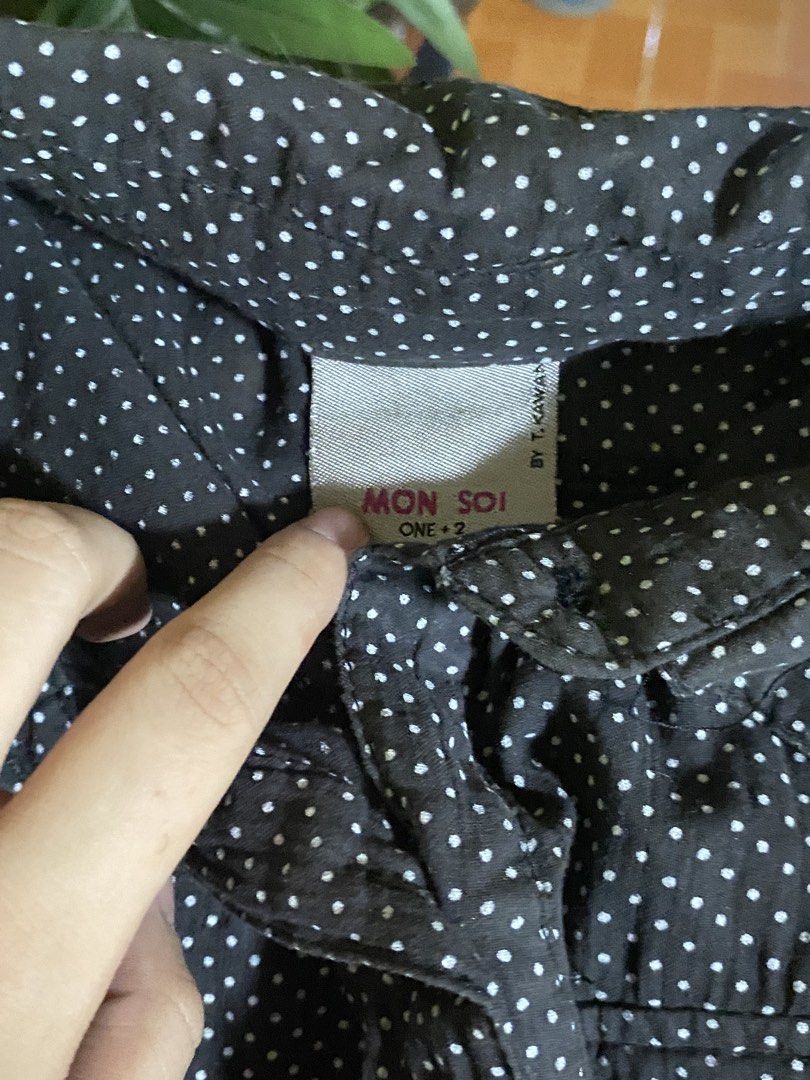 Polka Mon Soi Mini Dress (Category: Dresses) located in Siniloan. Submitted by klo.zettefinds (Listing ID 1465960890, Image 2). Description: - good fabric!! - a low waist illusion with double lining - upper part is a bit see through, best for late night party or summer fit - fits small to semi med sized .