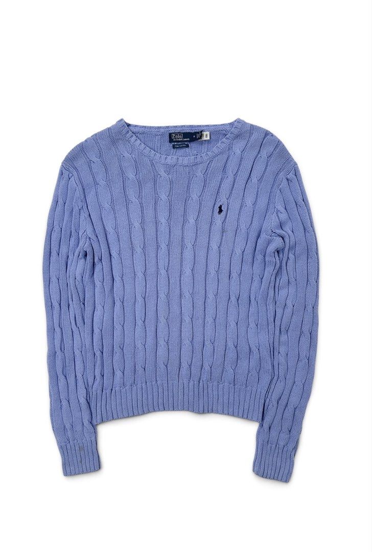 Polo Ralph Lauren (Category: Longsleeves) located in Manila. Submitted by draftdrops (Listing ID 1465970302, Image 1). Description: Cable knit, embroidered side logo and excellent condition Width :18 Length :23 Size:medium .