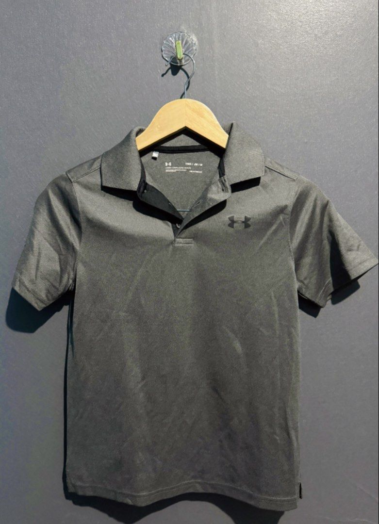 Polo top (Category: Others Tops) located in Quezon City. Submitted by mhanelski (Listing ID 1465955135, Image 1). Description: Under Armour performance or golf polo shirt with a black Under Armour logo on the left chest and a three-button placket..