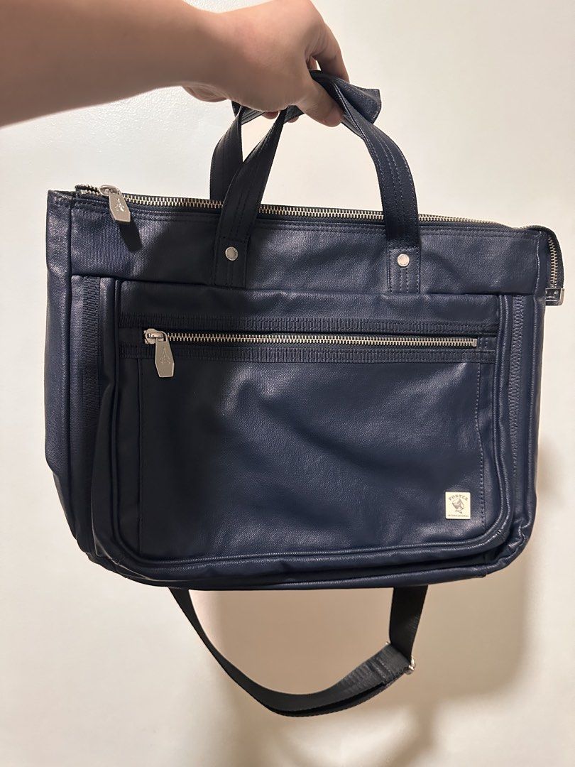Porter International 2-way briefcase (Category: Sling Bags) located in Makati City. Submitted by coachjohndizon (Listing ID 1466103607, Image 1). Description: Porter International 2-way briefcase (navy coated canvas, silver hardware) .