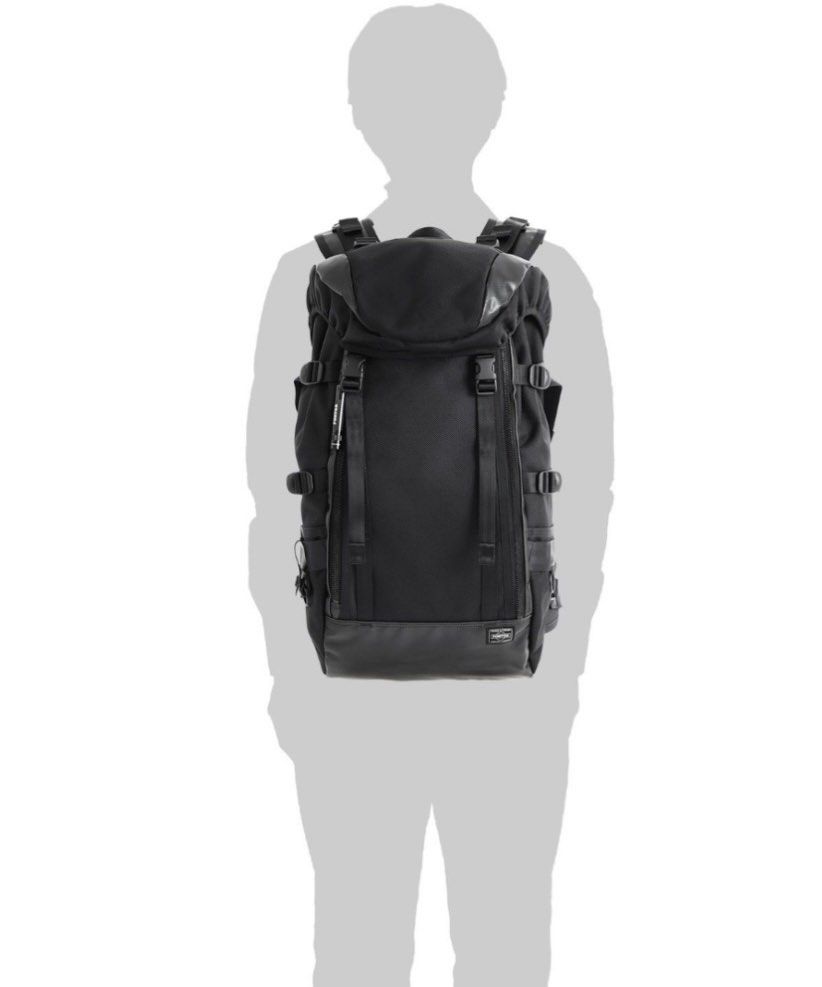 Porter Tokyo Yoshida Black Rucksack Backpack (Category: Backpacks) located in Manila. Submitted by hippiesph (Listing ID 1466116708, Image 3). Description: Porter Tokyo Yoshida Black Rucksack Backpack Still in great condition Check all details posted measurements Width: 32 cm (12.59 in) Height: 55 cm (21.65 in) Strap: 36 cm (14.17 in) Depth: 10 cm (3.93 in) Handle: 6 cm (2.36 in).