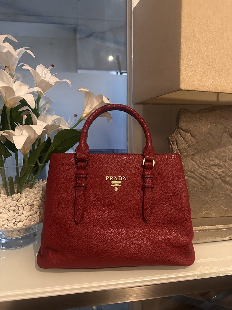 PRADA and Michael Kors Bundle! (Category: Luxury Bags & Wallets) located in Taguig. Submitted by d_archives.ph (Listing ID 1466050758, Image 1). Description: - Authentic Michael Kors handbag in bright yellow - Red Prada Top Hand Bag..