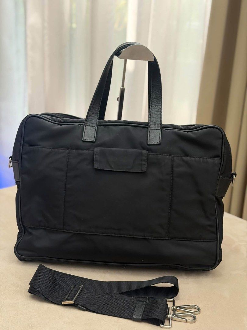 Prada Tessuto Nylon Laptop Bag (Category: Luxury Bags & Wallets) located in Manila. Submitted by ianreys (Listing ID 1466109593, Image 2). Description: Prada Tessuto Nylon Laptop Bag 💯% Authentic W/ long strap .
